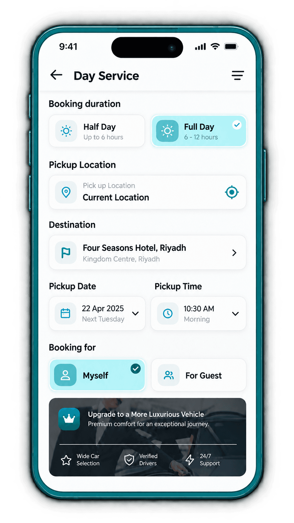 Day Service Booking App