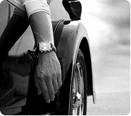 Chauffeur opening car door