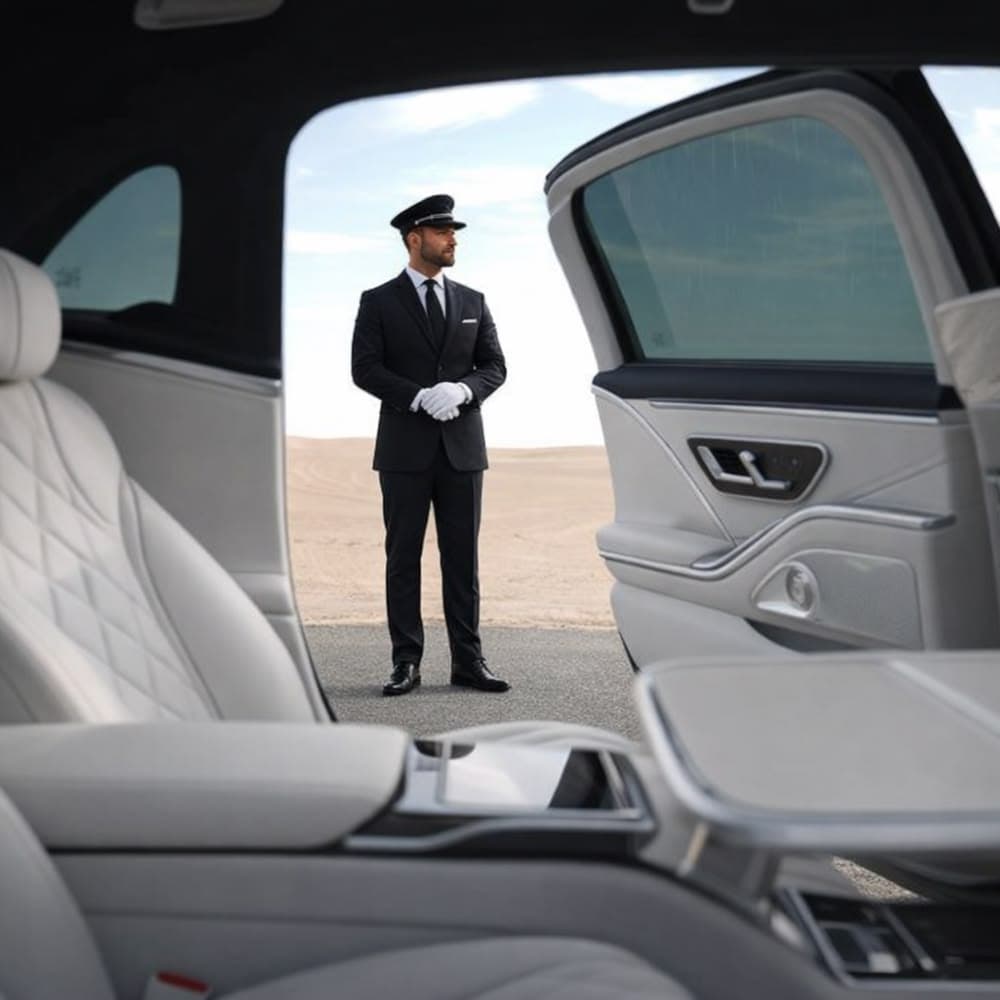 Chauffeur opening car door