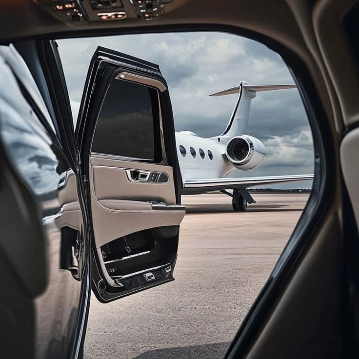 Airport transfer service luxury vehicle